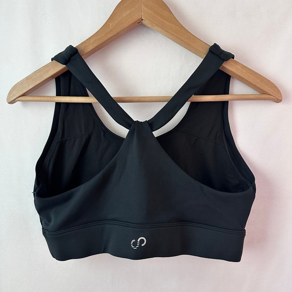 Curves N CombatBoots Sports Bra activewear athletic run o-ring teal blackLarge - Picture 4 of 4